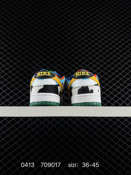 Nike SB Dunk Low Pro Ben Jerry s Chunky Dunky Blue Fury Chunky Dunky cow print yellow swoosh green outsole multicolor accents EU 36-45 skate lifestyle