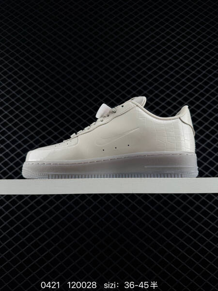 Nike Air Force 1 07 Light Bone Patent Croc with Translucent Outsole EU 36-45 half sizes available lifestyle