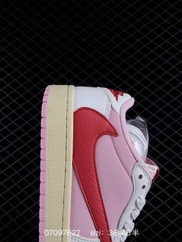 Travis Scott x Air Jordan 1 Low Tropical Pink AIR JORDAN 1 Aj1 Lifestyle (BS-79002)