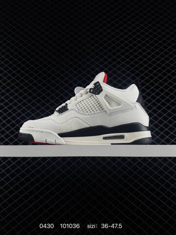 AIR JORDAN 4 Air Jordan Flight Club Sail Black-University Red Lifestyle (BS-79370)