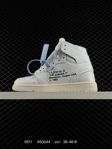 OFF-WHITE x Nike Air Jordan 1 Retro High OG UNC AIR JORDAN 1 Aj1 Lifestyle (BS-79302)