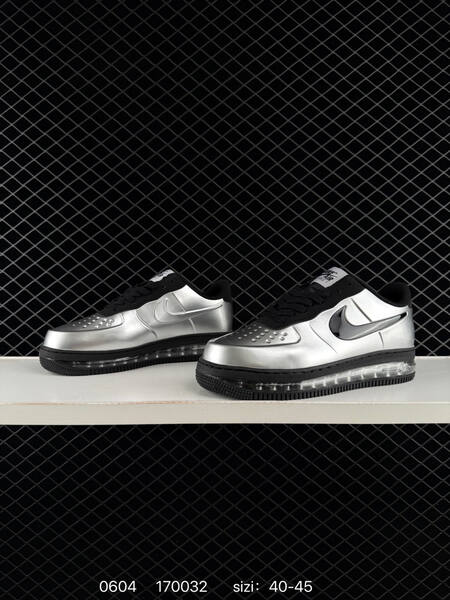 Nike Air Force 1 Low metallic silver black clear EU 40-45 lifestyle