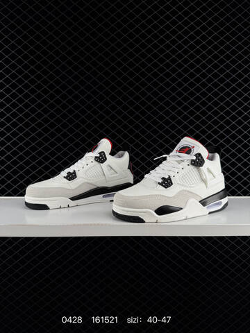 AIR JORDAN 4 Air Jordan Flight Club Sail Black-University Red Lifestyle (BS-79382)