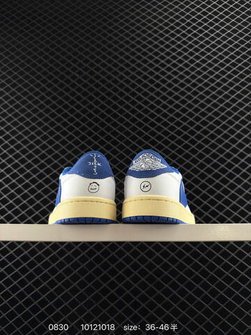 Jordan Travis Scott x Air Jordan 1 Low DM7866-002 White Blue Cream EU 36-46 Sneaker - Unisex (BS-80807)