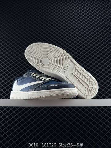Jordan Air Jordan 1 Low Travis Scott Givenchy Custom Navy Blue Off White EU 36-45 Sneaker - Unisex (BS-81230)