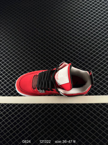 Jordan Air Jordan 4 Retro Bred Reimagined Red Black White Grey EU 36-47 Basketball Shoe - Unisex (BS-80841)