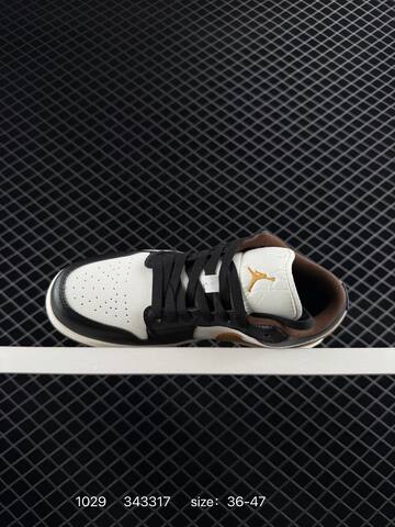 Jordan Air Jordan 1 Low Black White Golden Brown Sail EU 36-47 Sneaker - Unisex (BS-80405)