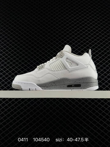 Jordan Air Jordan 4 Retro OG White Grey Red EU 40-47 5 Basketball Shoe - Men's (BS-79504)