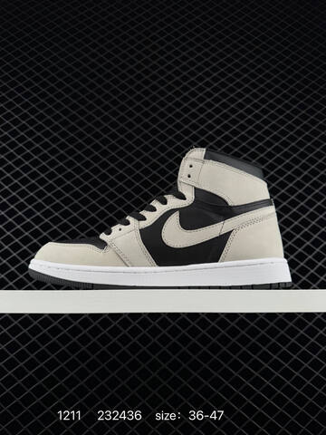 Jordan Air Jordan 1 Retro High OG 555088 115 Light Grey Black White EU 36-47 Basketball Shoe - Unisex (BS-80079)