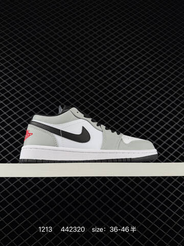 Jordan Air Jordan 1 Low Black White Red Silver EU 36-46 Sneaker - Unisex (BS-80069)
