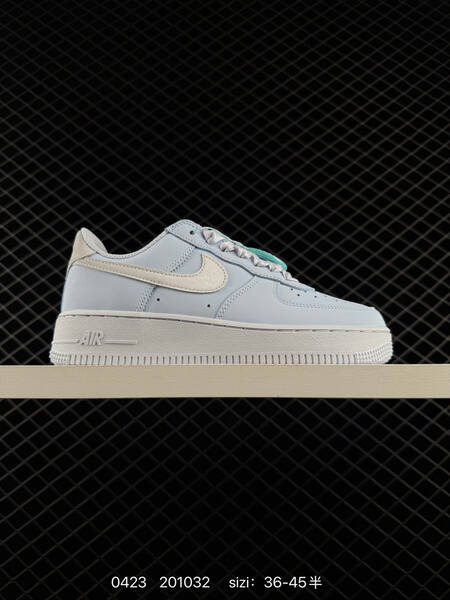 Nike Air Force 1 Low Light blue with white Swoosh and white midsole EU 36-45 half sizes available lifestyle
