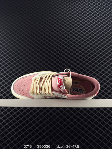 Jordan Travis Scott x Air Jordan 1 Low Reverse Mocha Pink Pink White Cream Red EU 36-47 5 Sneaker - Unisex (BS-81057)