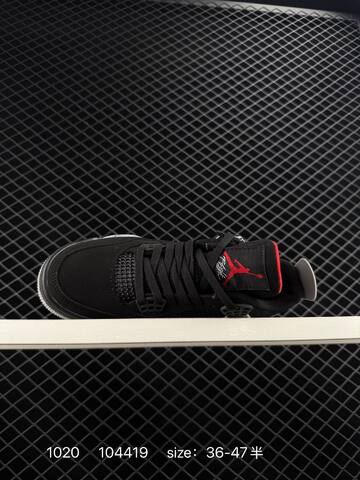 Jordan Air Jordan 4 Retro 364342-061 Black Grey Red White EU 36-47 Basketball Shoe - Unisex (BS-80475)
