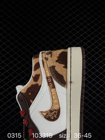 Jordan Air Jordan 1 Low Year Of The Horse White Brown Red Beige EU 36-45 Sneaker - Unisex (BS-79653)