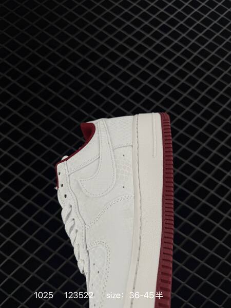 Nike Air Force 1 07 white burgundy 36-45 casual lifestyle