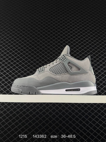 Jordan Air Jordan 4 Retro Nigel Sylvester Brick By Brick Cool Grey White EU 36-48 5 Basketball Shoe - Unisex (BS-80057)