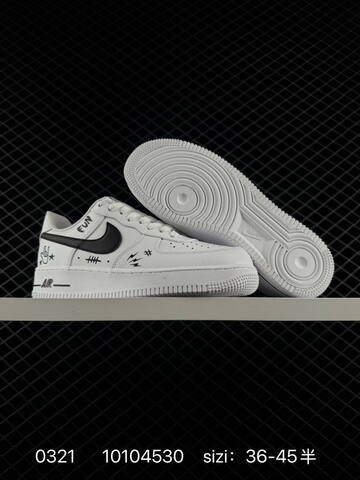 Nike Air Force 1 07 White Black EU 36-45 Lifestyle - Unisex (BS-72537)