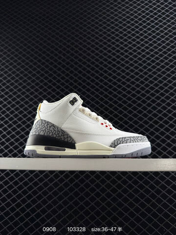 Jordan Air Jordan 3 Retro White Black Blue Grey EU 36-47 Basketball Shoe - Unisex (BS-80743)