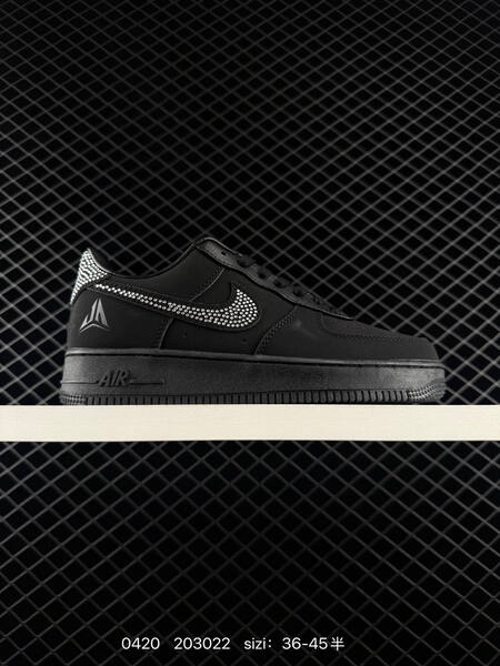 Nike Air Force 1 Triple White NOCTA x Chrome Hearts custom with metallic silver eyelets lace lock Love you forever embossed heel also all-black variant with rhinestone Swoosh and heel detailing EU 36-45 half sizes available lifestyle
