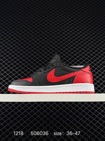 Jordan Air Jordan 1 Retro Low Bred Black Red White EU 36-47 Sneaker - Unisex (BS-80037)