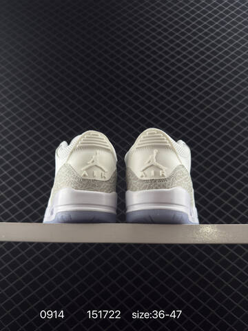 Jordan Air Jordan 3 Retro White Light Grey Ice Blue EU 36-47 Basketball Shoe - Unisex (BS-80713)