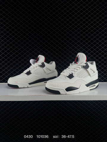 AIR JORDAN 4 Air Jordan Flight Club Sail Black-University Red Lifestyle (BS-79370)