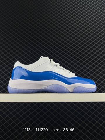 Jordan Air Jordan 11 Low White Blue Black EU 36-46 Basketball Shoe - Unisex (BS-80297)