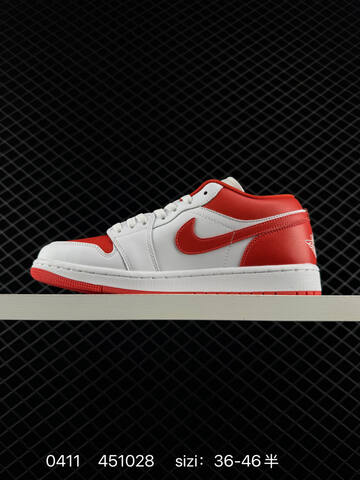 Jordan Air Jordan 1 Low White Red EU 36-46 Basketball Shoe - Unisex (BS-79510)