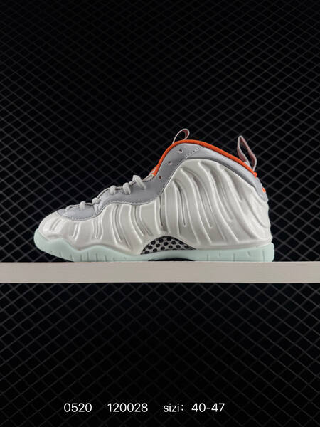 Nike Air Foamposite One PRM Blue Mirror white grey orange light blue EU 40-47 basketball