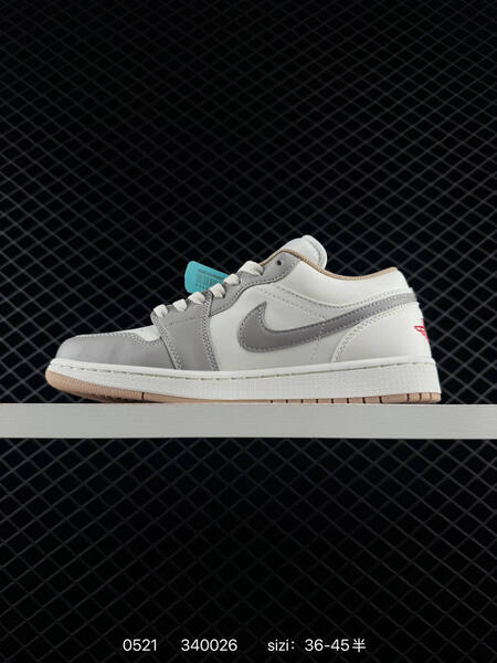 Jordan Air Jordan 1 Low white grey beige with red accents EU 36-45 5 basketball lifestyle
