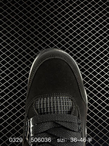 Jordan Air Jordan 4 Retro Black Cat Black Dark Grey EU 36-46 Basketball Shoe - Unisex (BS-79587)