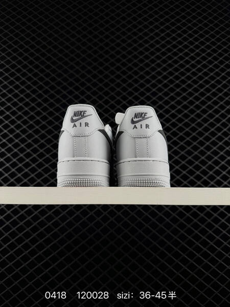 Nike Air Force 1 07 Wolf Grey with Black Swoosh EU 36-45 half sizes available lifestyle