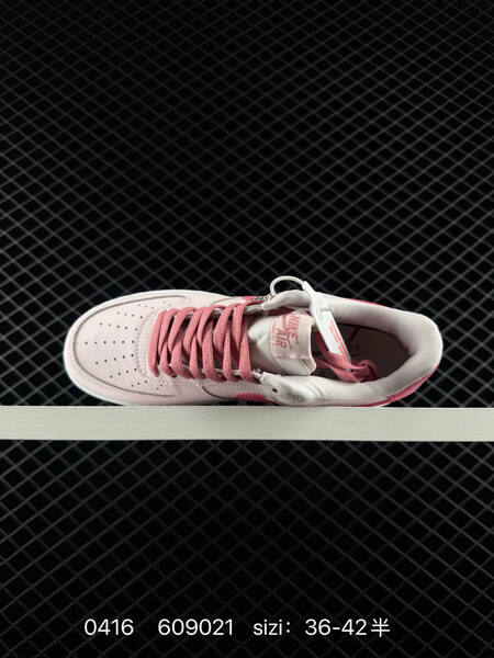 Nike Air Force 1 07 light pink with berry pink accents white midsole EU 36-42 half sizes available lifestyle