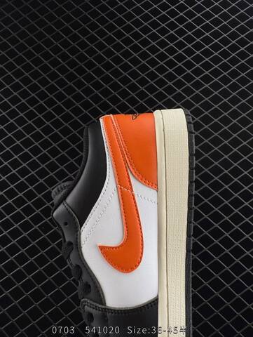 Jordan Air Jordan 1 Low Shattered Backboard Black White Orange Sail EU 36-45 Sneaker - Unisex (BS-81108)