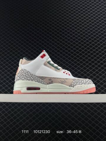 Jordan Air Jordan 3 Retro Fragment Black White EU 36-45 Basketball Shoe - Unisex (BS-80303)