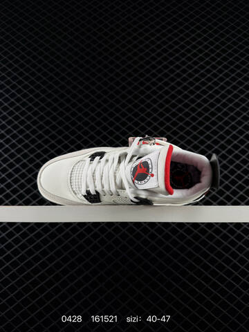 AIR JORDAN 4 Air Jordan Flight Club Sail Black-University Red Lifestyle (BS-79382)
