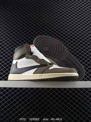 Jordan Air Jordan 1 Retro High OG Travis Scott Mocha White Dark Brown Black Sail EU 40-48 5 Basketball Shoe - Men's (BS-80538)