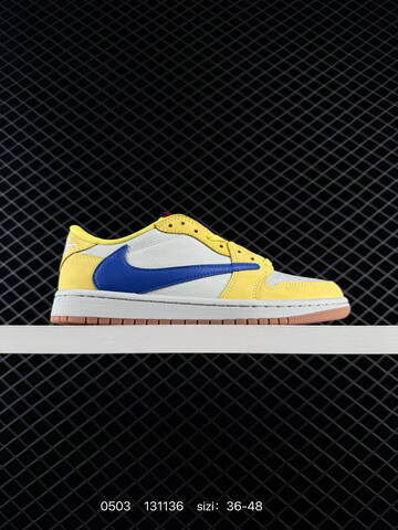 Travis Scott x Air Jordan 1 Low OG Canary Yellow 7 0 AIR JORDAN 1 Aj1 Lifestyle (BS-79356)
