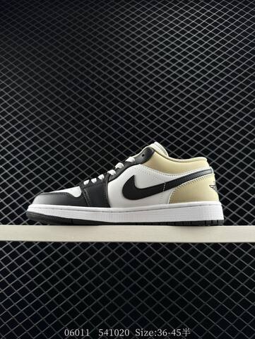 Jordan Air Jordan 1 Low White Black Beige EU 36-45 Sneaker - Unisex (BS-81229)