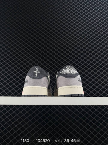 Jordan Air Jordan 1 Low Travis Scott Stussy Off White Grey Black EU 36-45 Sneaker - Unisex (BS-80145)