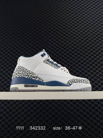 Jordan Air Jordan 3 Retro Black White Sail Grey EU 36-47 Basketball Shoe - Unisex (BS-80301)