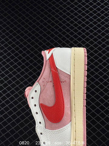 Jordan Travis Scott x Air Jordan 1 Low Reverse Mocha White Pink Red Cream EU 36-47 5 Sneaker - Unisex (BS-80873)