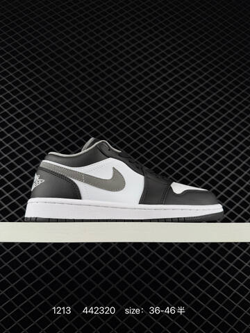 Jordan Air Jordan 1 Low Black White Red Silver EU 36-46 Sneaker - Unisex (BS-80069)