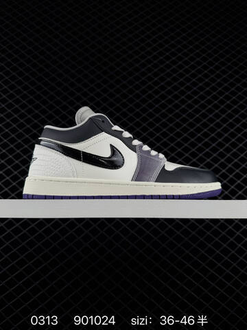 Jordan Air Jordan 1 Low Black White Beige Silver EU 36-46 Sneaker - Unisex (BS-79669)