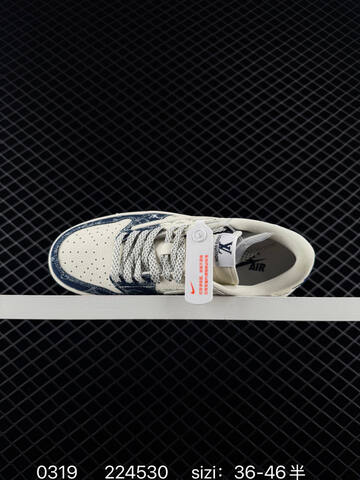 Jordan Air Jordan 1 Low Travis Scott Reverse Mocha Custom Sail Navy Blue Light Green EU 36-46 Sneaker - Unisex (BS-79645)