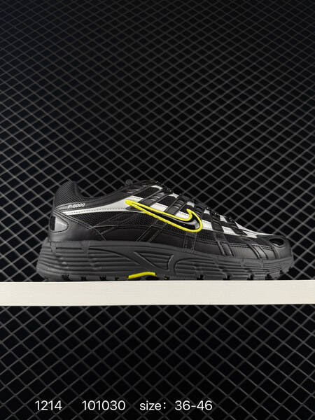 Nike P-6000 Black Silver Volt EU 36-46 running lifestyle