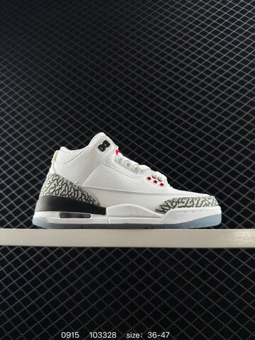 Jordan Air Jordan 3 Retro White Grey Blue Cream EU 36-47 Basketball Shoe - Unisex (BS-80704)