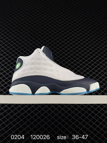 Jordan Air Jordan 13 414571 104 White Dark Navy Blue Light Blue EU 36-47 Basketball Shoe - Unisex (BS-79719)
