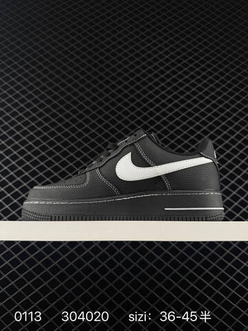 Nike Air Force 1 Black White 36-45 Casual - Unisex (BS-73171)