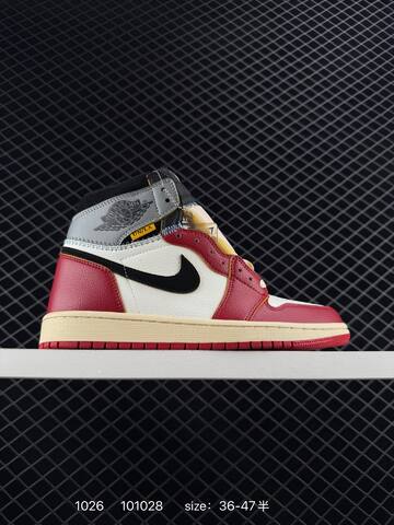Jordan Air Jordan 1 Retro High OG NRG Union Los Angeles Red White Black Grey Cream EU 36-47 Basketball Shoe - Unisex (BS-80435)